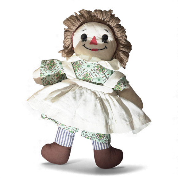 unbranded Other - Vintage Raggedy Ann Cloth Doll 13" Rag Doll Yarn Brown Hair Two-Face